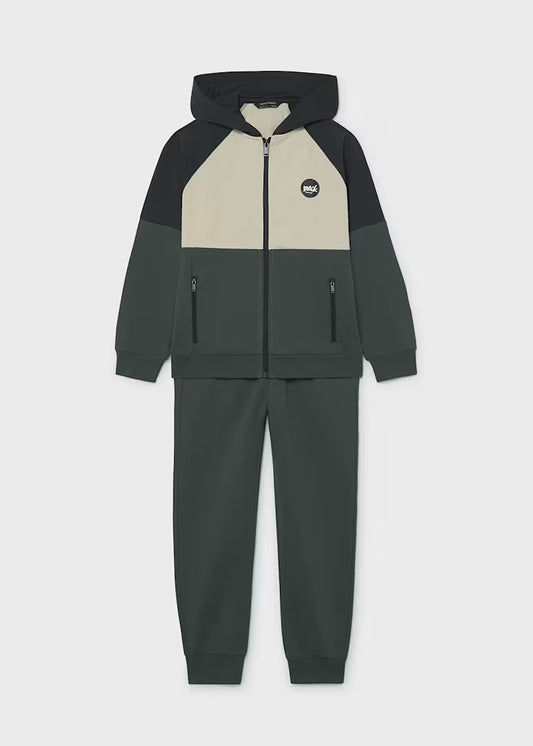 MAYORAL KIDS BACKPRINT SET ZIP UP HOODIE & JOGGERS