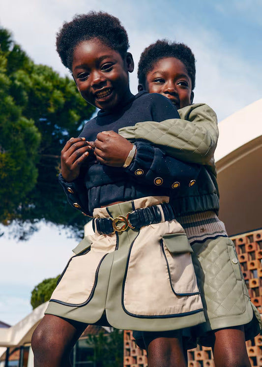 ABEL & LULA BY MAYORAL COMBINED TWILL SKIRT