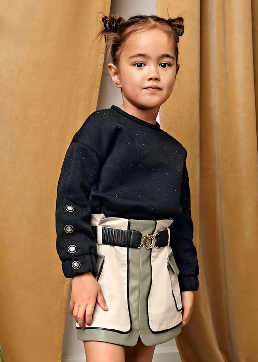 ABEL & LULA BY MAYORAL COMBINED TWILL SKIRT