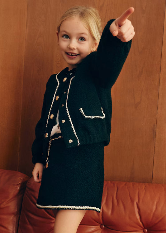 MAYORAL GIRLS LAMBS WOOL SKIRT WITH BELT