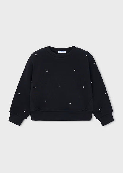 MAYORAL GIRLS SWEATSHIRT WITH PEARLS