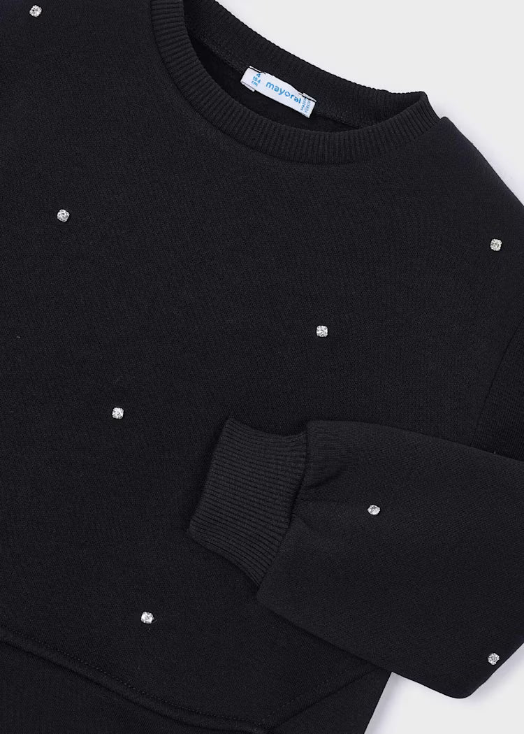 MAYORAL GIRLS SWEATSHIRT WITH PEARLS