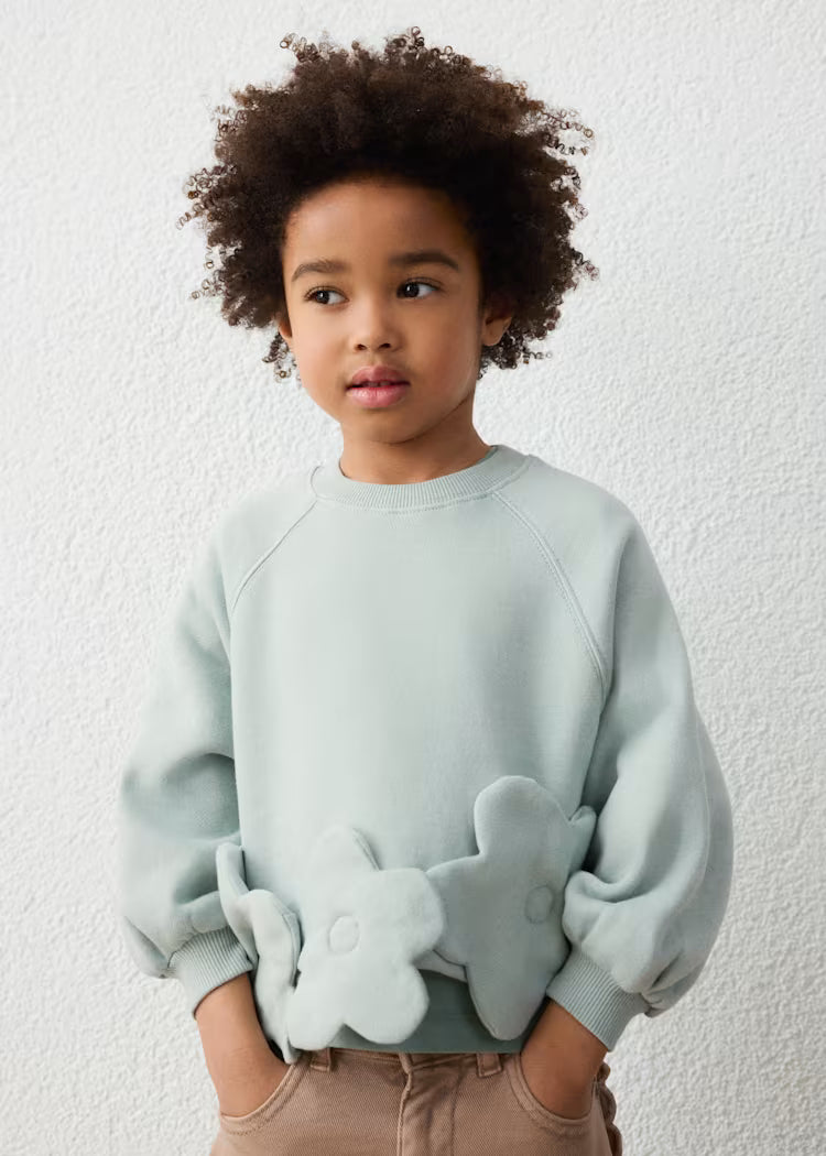 MAYORAL GIRLS FLOWERS APPLIQUE PULLOVER