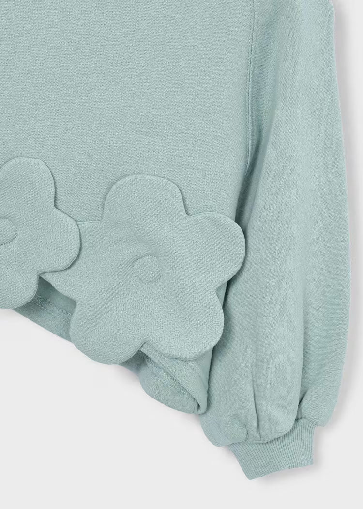MAYORAL GIRLS FLOWERS APPLIQUE PULLOVER