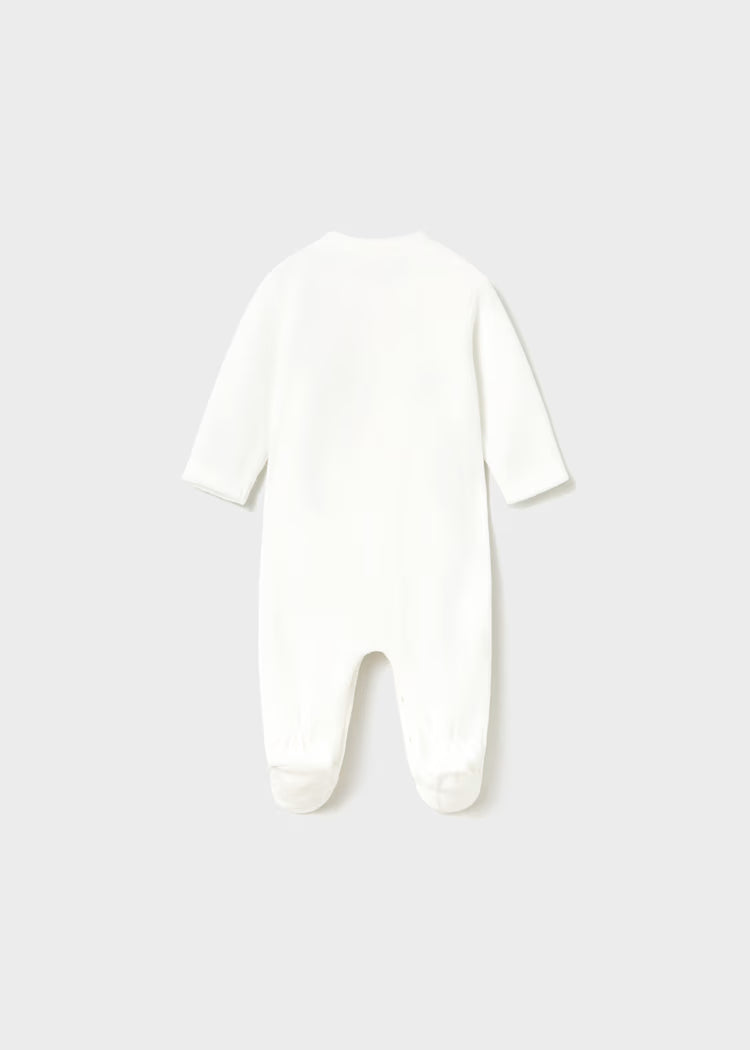 MAYORAL NEWBORN BABY SET OF TWO VELOUR ONESIES