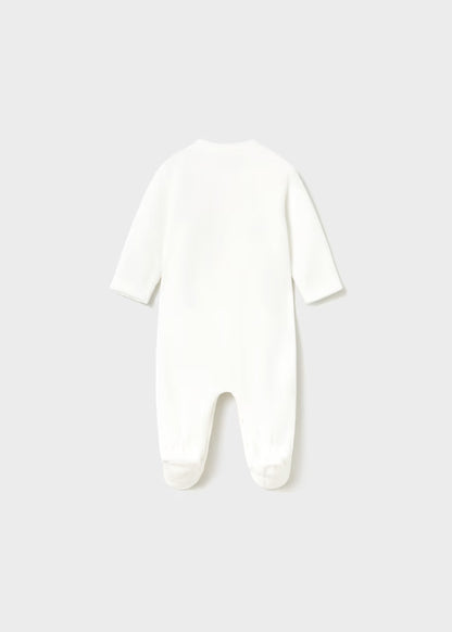 MAYORAL NEWBORN BABY SET OF TWO VELOUR ONESIES