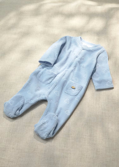 MAYORAL NEWBORN BABY VELOUR ONESIE
