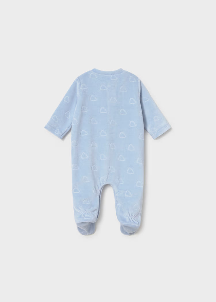 MAYORAL NEWBORN BABY VELOUR ONESIE