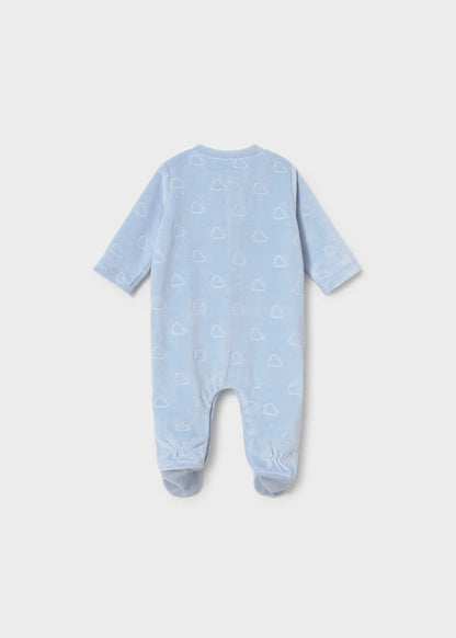 MAYORAL NEWBORN BABY VELOUR ONESIE