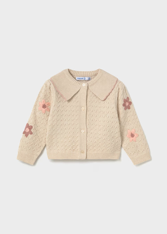 MAYORAL GIRLS KNITTED FLOWERS CARDIGAN