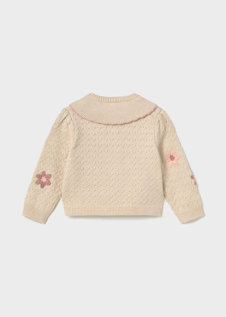 MAYORAL GIRLS KNITTED FLOWERS CARDIGAN