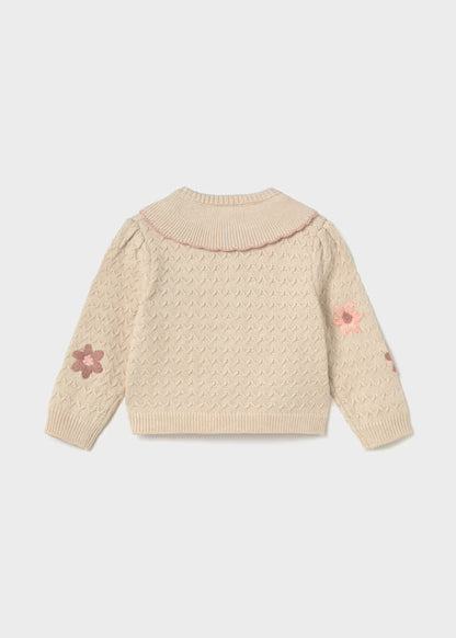 MAYORAL GIRLS KNITTED FLOWERS CARDIGAN