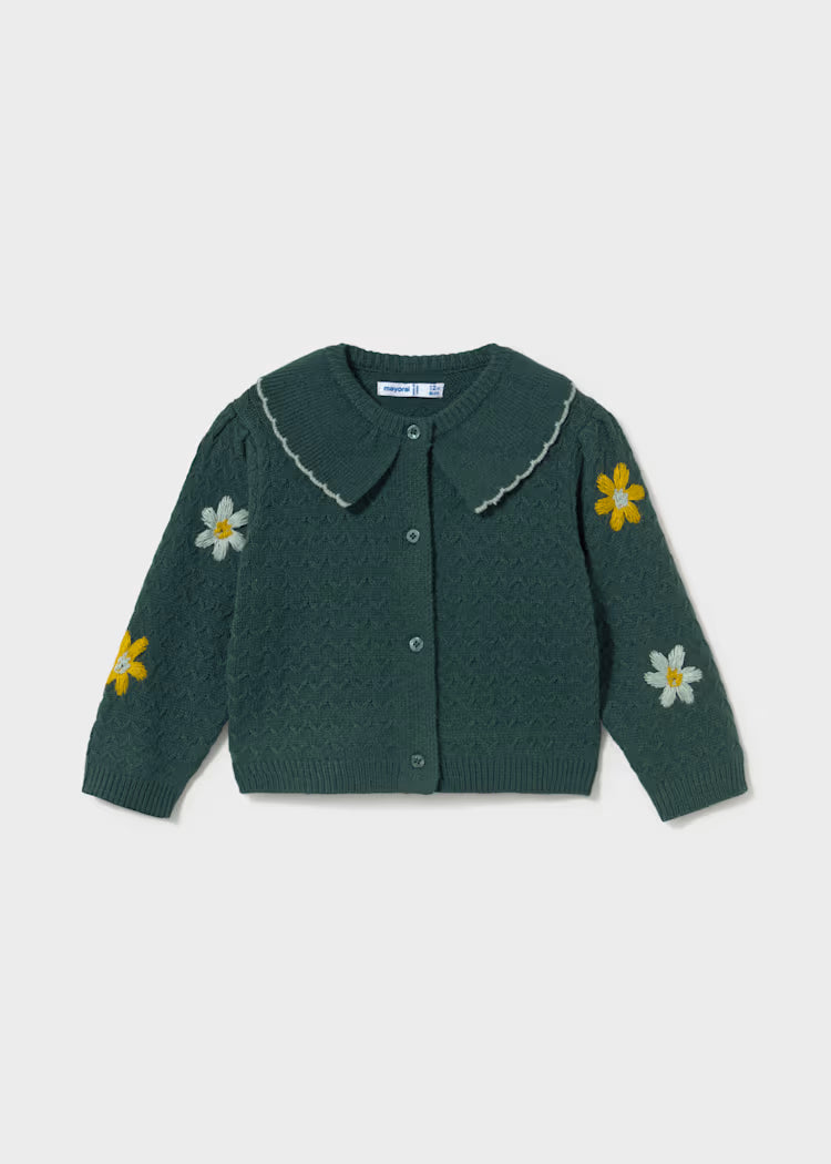 MAYORAL GIRLS KNITTED FLOWERS CARDIGAN