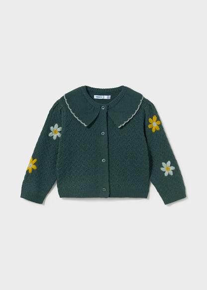 MAYORAL GIRLS KNITTED FLOWERS CARDIGAN