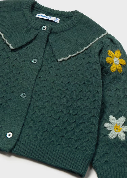 MAYORAL GIRLS KNITTED FLOWERS CARDIGAN
