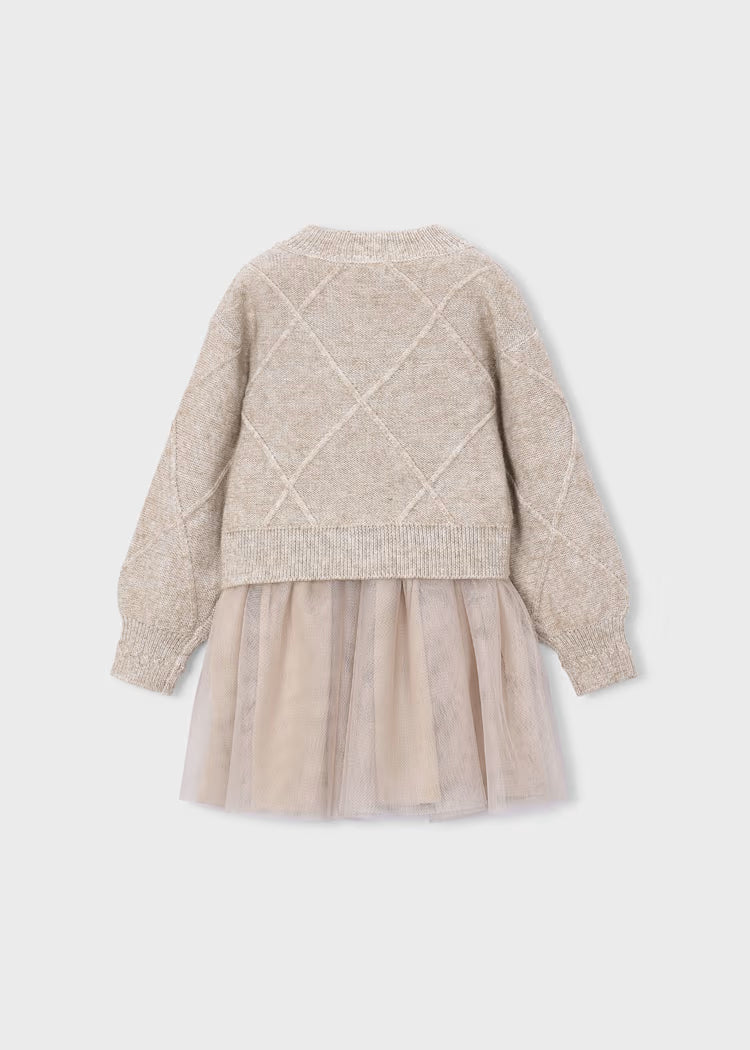 MAYORAL KIDS KNIT DRESS WITH BOWS