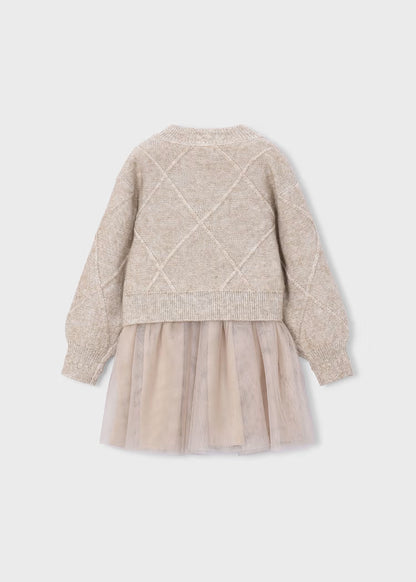 MAYORAL KIDS KNIT DRESS WITH BOWS