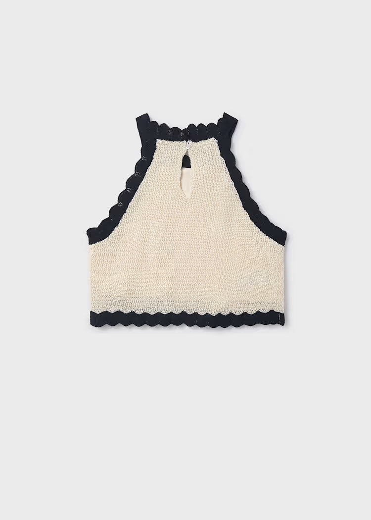 MAYORAL GIRLS FLORAL KNITTED TOP