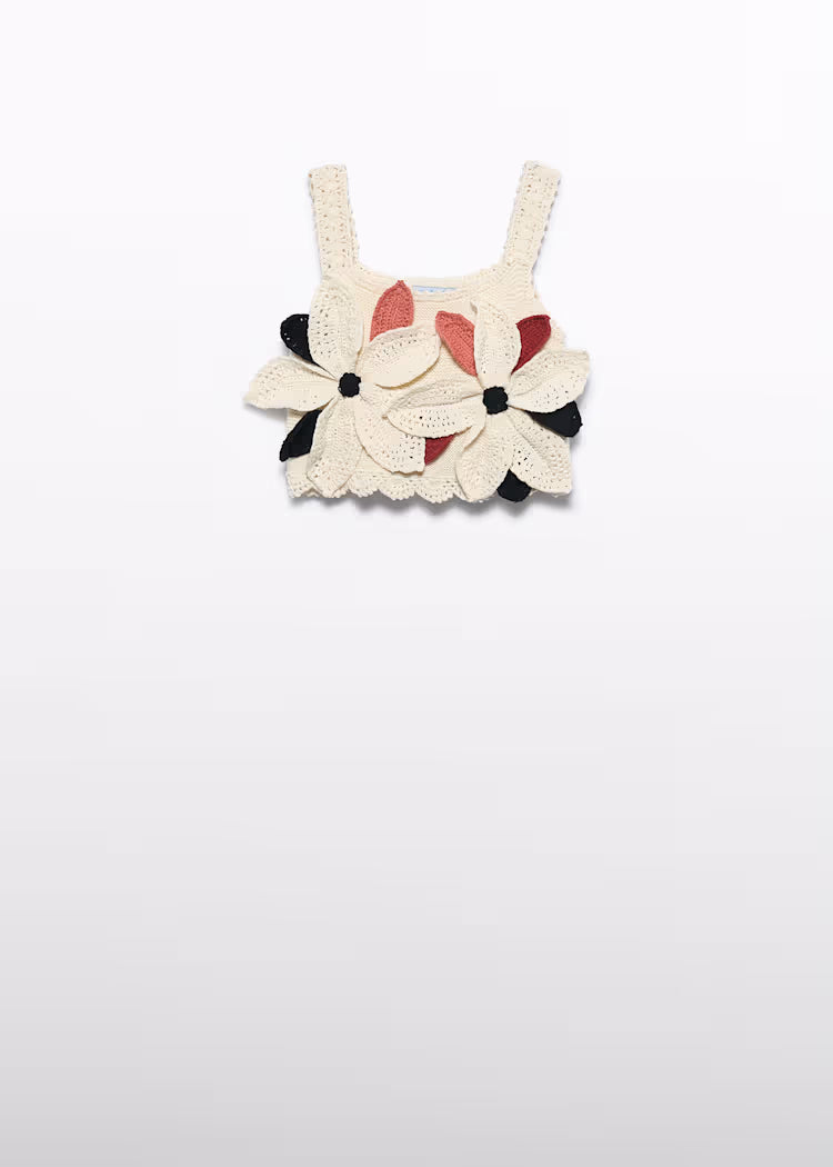 ABEL & LULA KNITTED TOP FLOWERS