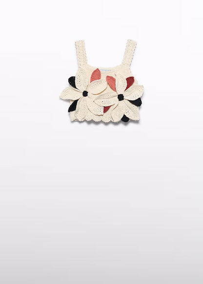 ABEL & LULA KNITTED TOP FLOWERS