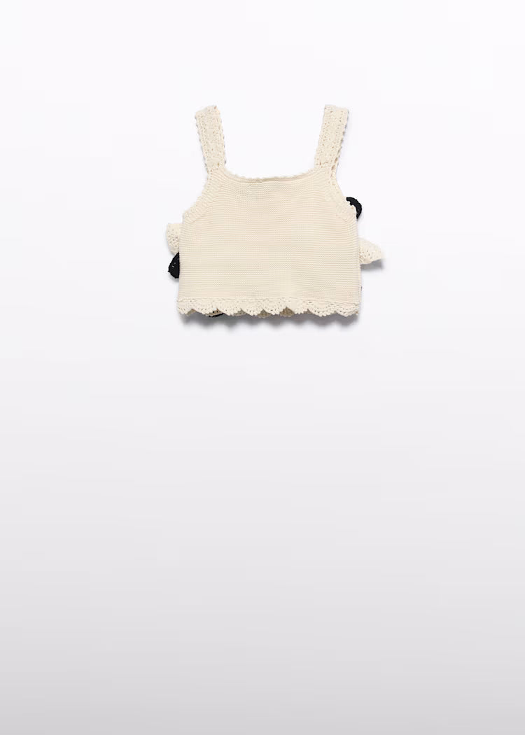 ABEL & LULA KNITTED TOP FLOWERS