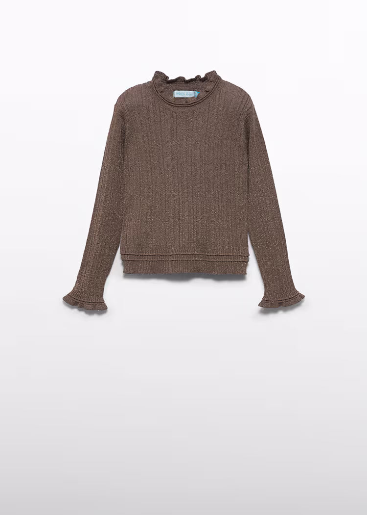 ABEL & LULA SHIMMER MOCK NECK SWEATER