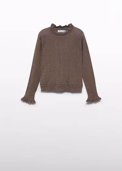 ABEL & LULA SHIMMER MOCK NECK SWEATER