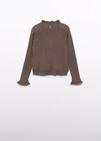 ABEL & LULA SHIMMER MOCK NECK SWEATER