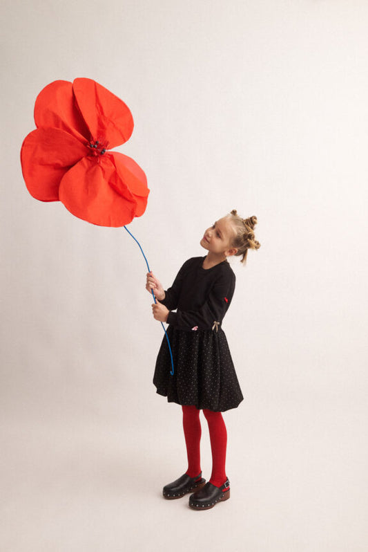 TWO IN A CASTLE POLKAS& BOWS POLKA DOTS MINI SKIRT