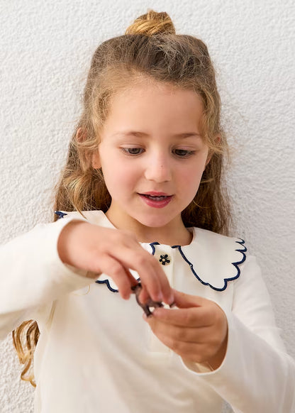 MAYORAL GIRLS' BASIC PETER COLLAR POLO SHIRT