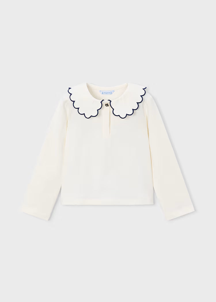 MAYORAL GIRLS' BASIC PETER COLLAR POLO SHIRT