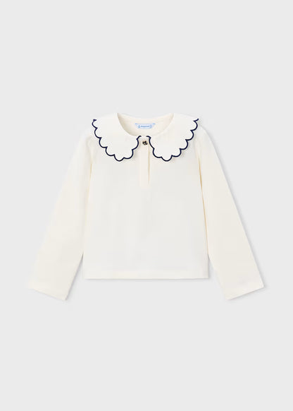 MAYORAL GIRLS' BASIC PETER COLLAR POLO SHIRT
