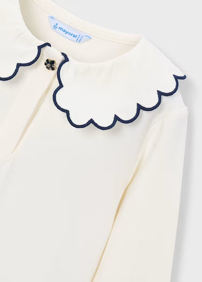 MAYORAL GIRLS' BASIC PETER COLLAR POLO SHIRT