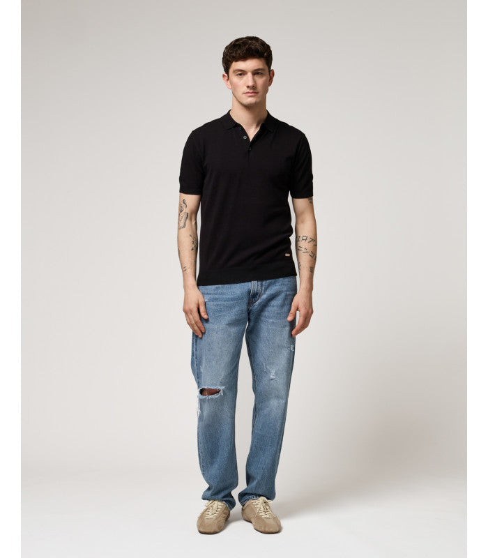 GIANNI LUPO MUSCLE FIT KNITTED POLO SHIRT