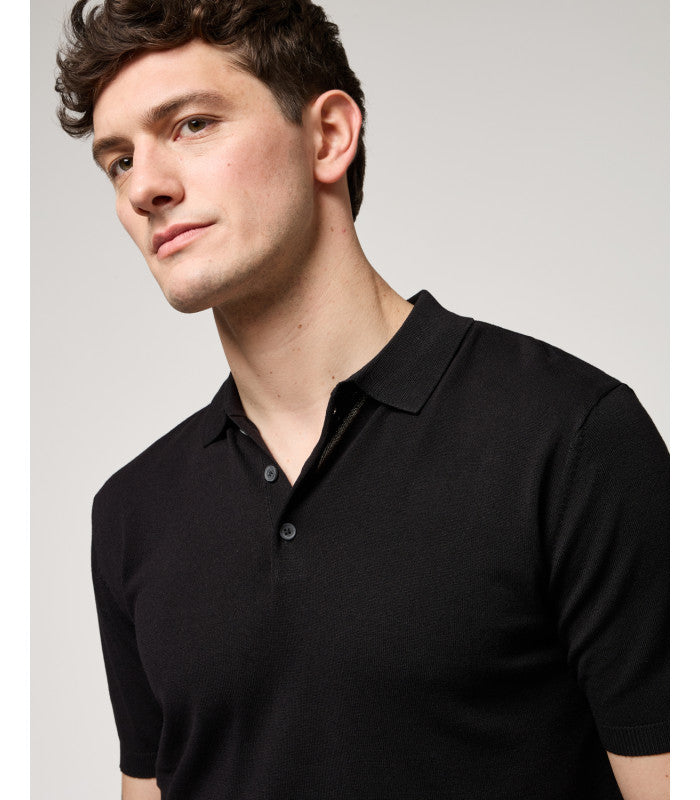 GIANNI LUPO MUSCLE FIT KNITTED POLO SHIRT