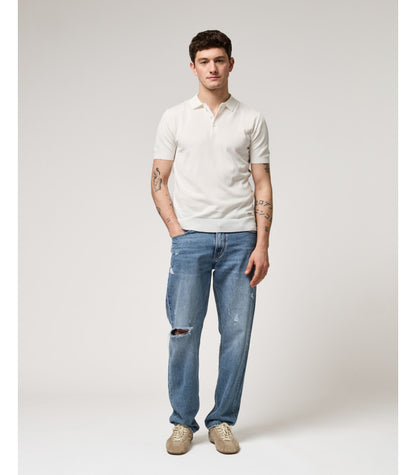 GIANNI LUPO MUSCLE FIT KNITTED POLO SHIRT