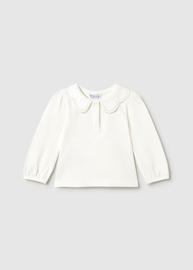 MAYORAL GIRLS WAVE COLLAR T SHIRT
