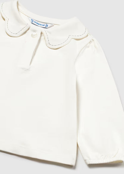 MAYORAL GIRLS WAVE COLLAR T SHIRT