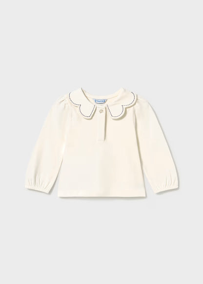MAYORAL GIRLS WAVE COLLAR T SHIRT