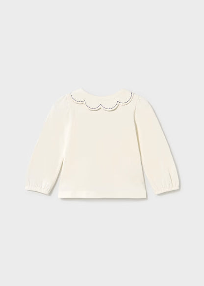 MAYORAL GIRLS WAVE COLLAR T SHIRT
