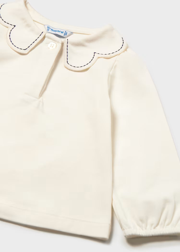 MAYORAL GIRLS WAVE COLLAR T SHIRT
