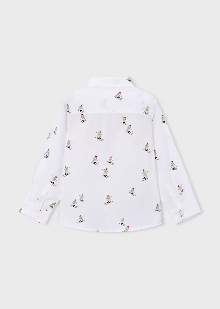 MAYORAL KIDS SKIER PRINT LS SHIRT