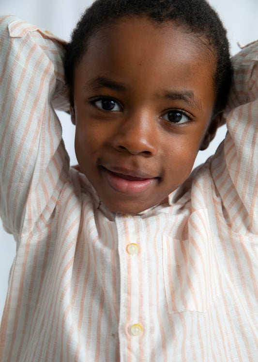 MAYORAL COTTON LINEN STRIPED SHIRT