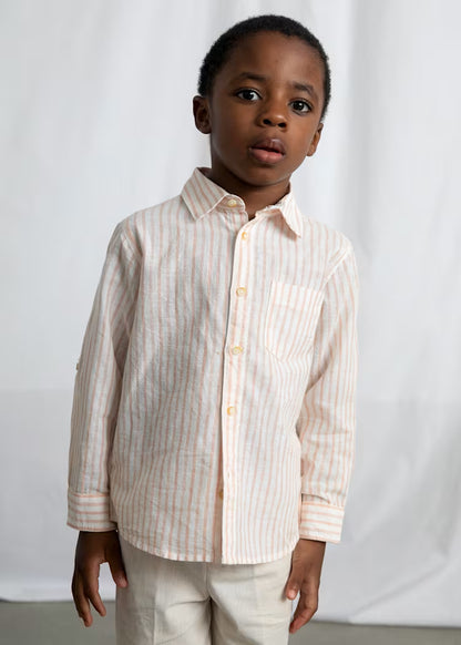MAYORAL COTTON LINEN STRIPED SHIRT