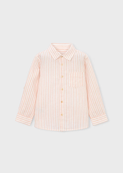 MAYORAL COTTON LINEN STRIPED SHIRT