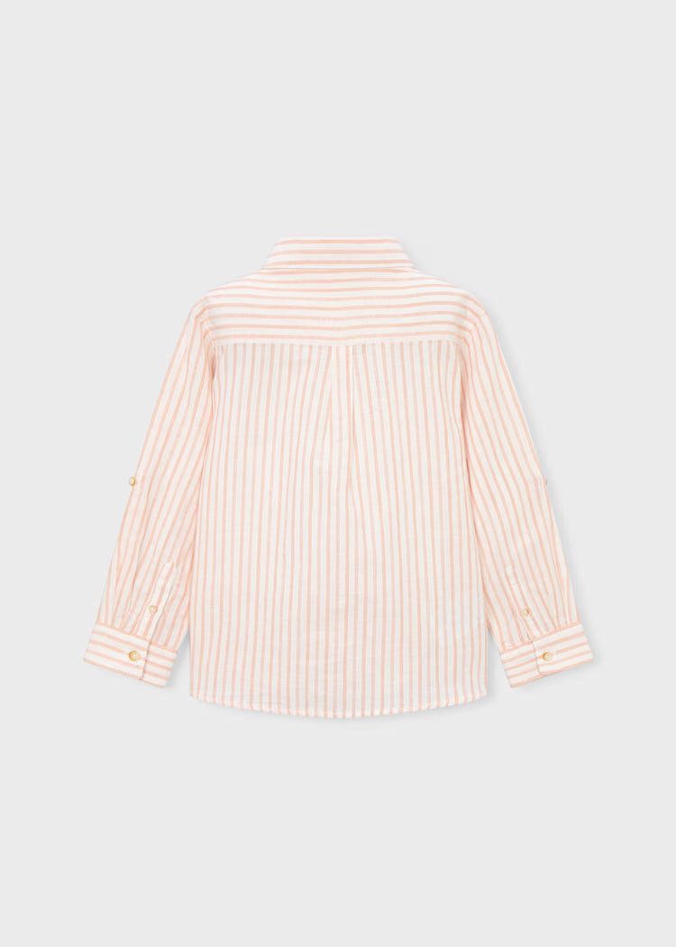 MAYORAL COTTON LINEN STRIPED SHIRT