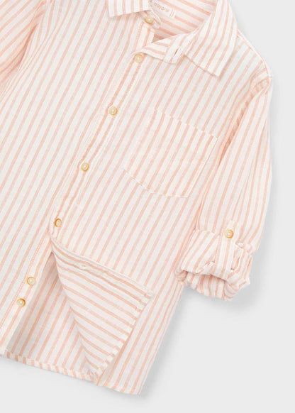 MAYORAL COTTON LINEN STRIPED SHIRT