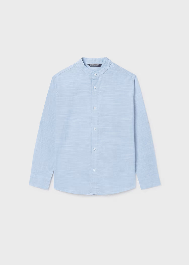 MAYORAL COTTON MAO COLLAR SHIRT