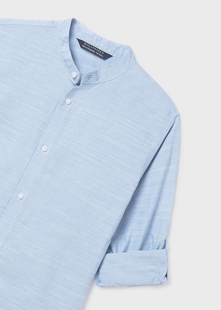 MAYORAL COTTON MAO COLLAR SHIRT