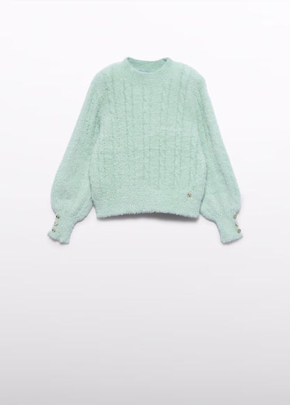 ABEL & LULA GIRLS FUR SWEATER